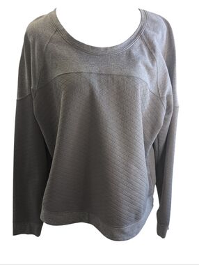 The North Face Women's Gray Crew Neck Quilted Sweatshirt Size XL